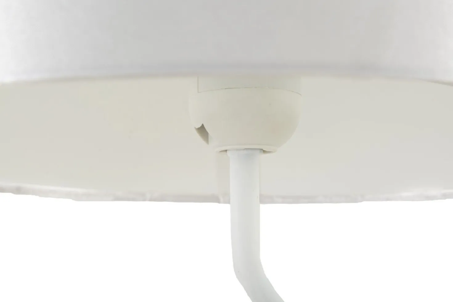 Lampe de table Danseuse métal et résine robe dorée abat-jour tissu blanc
