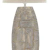 Lampe de table Eclips Tower Résine Polyrésine Abat-jour Tissu Beige