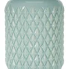 Lampe de table en céramique bleu clair abat-jour en tissu ciel