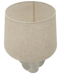 Lampe de table Ester Résine Ivoire Abat-jour Tissu Brut