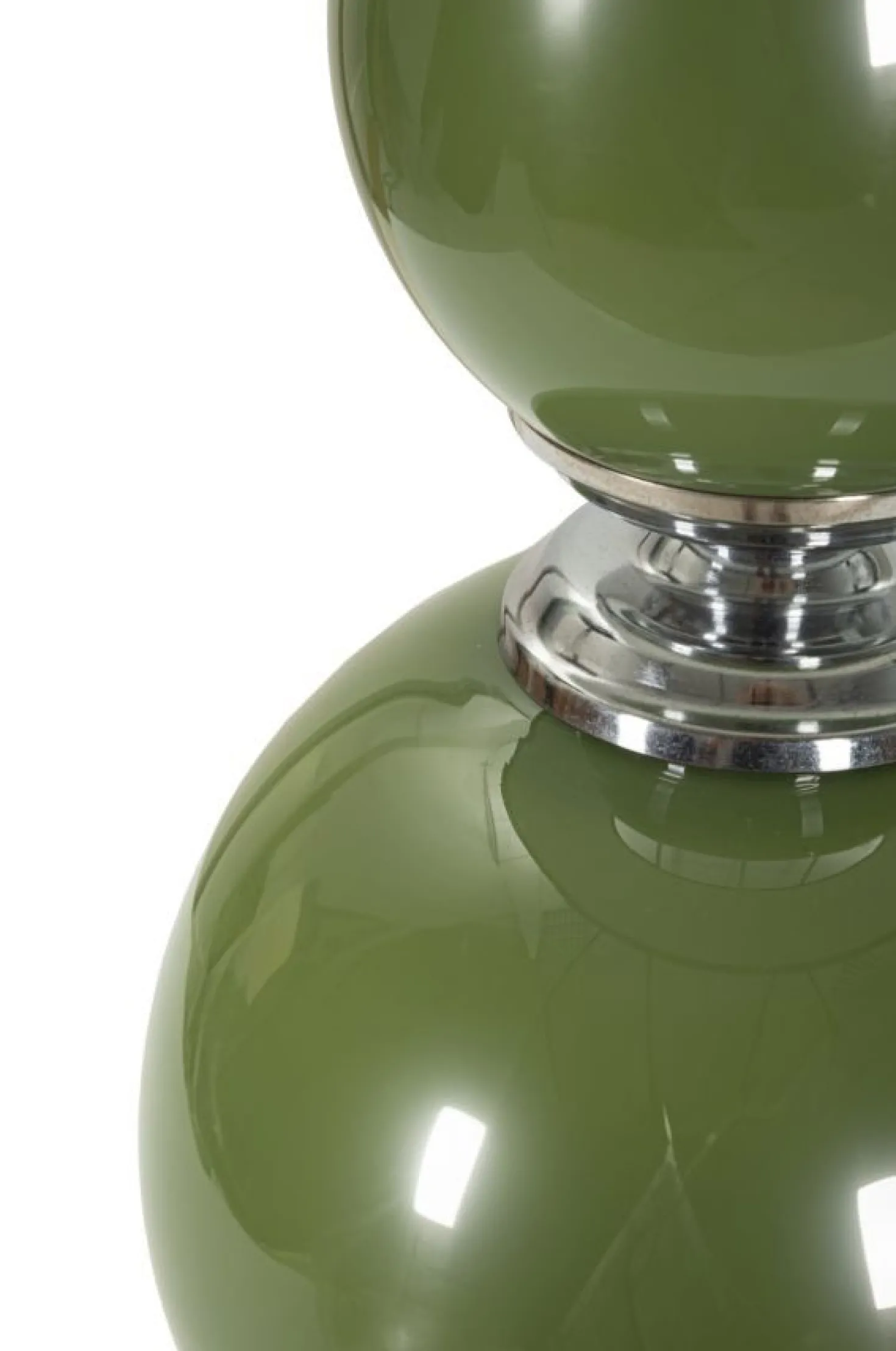 Lampe de table Eva Verre Vert abat-jour Velours Noir