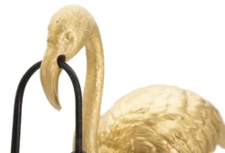 Lampe de table Flamant Rose résine dorée