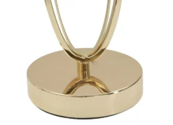 Lampe de table Glam Abat-jour Polyester Crème Piètement Fer Doré