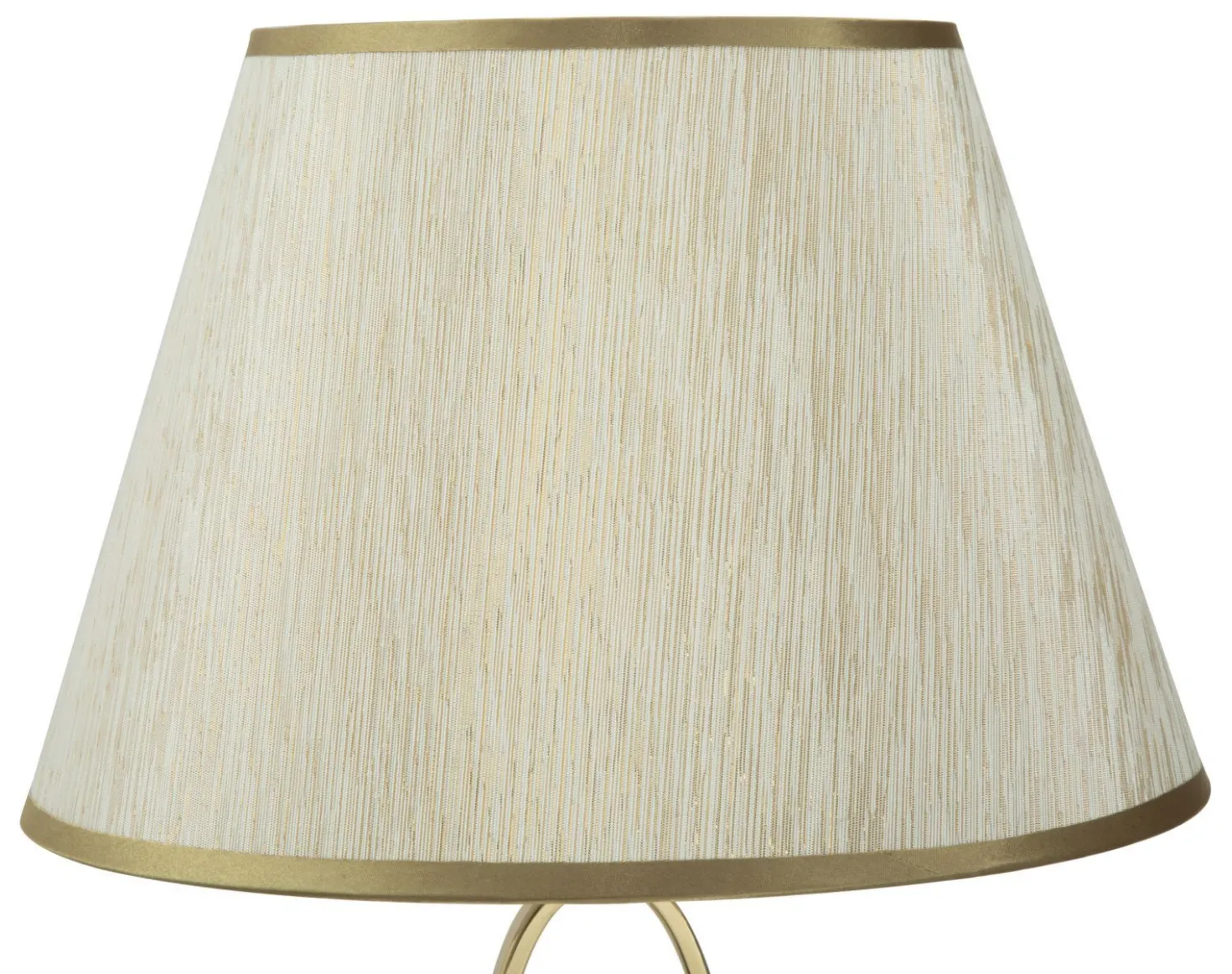 Lampe de table Glam Abat-jour Polyester Crème Piètement Fer Doré