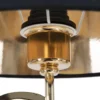 Lampe de table Glam métal doré abat-jour tissu noir