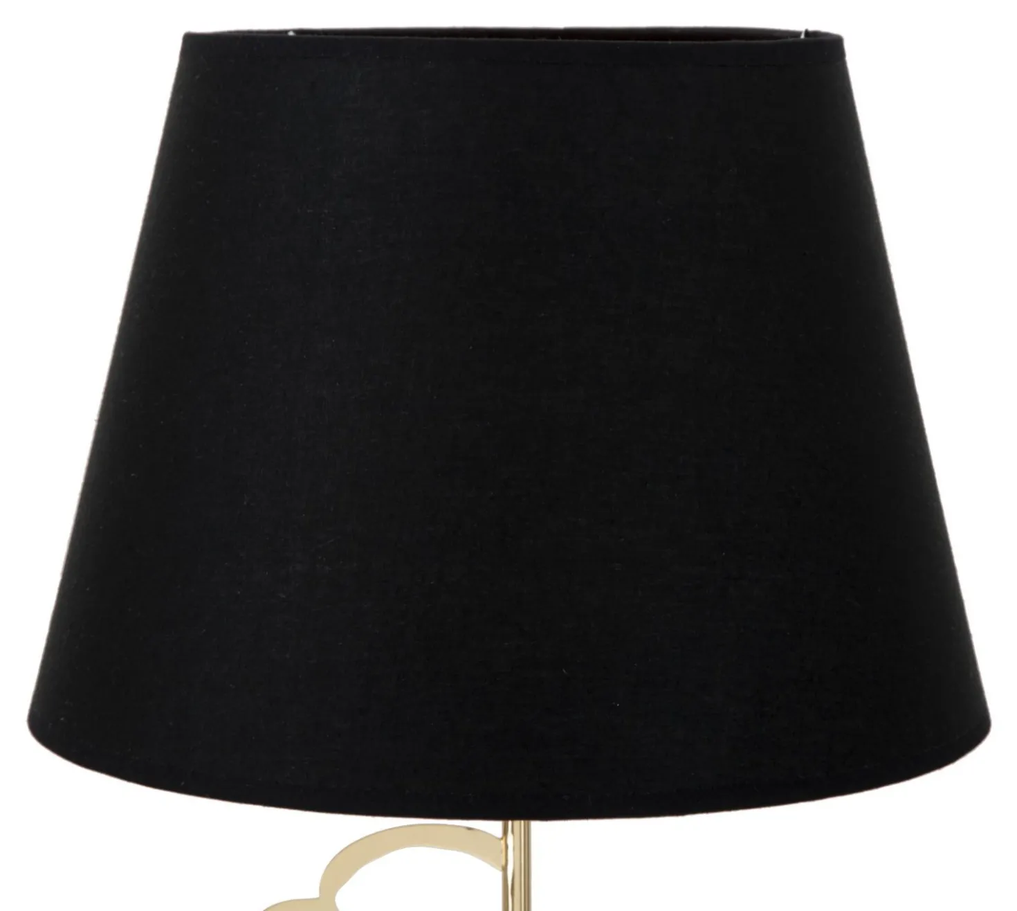 Lampe de table Glam métal doré abat-jour tissu noir