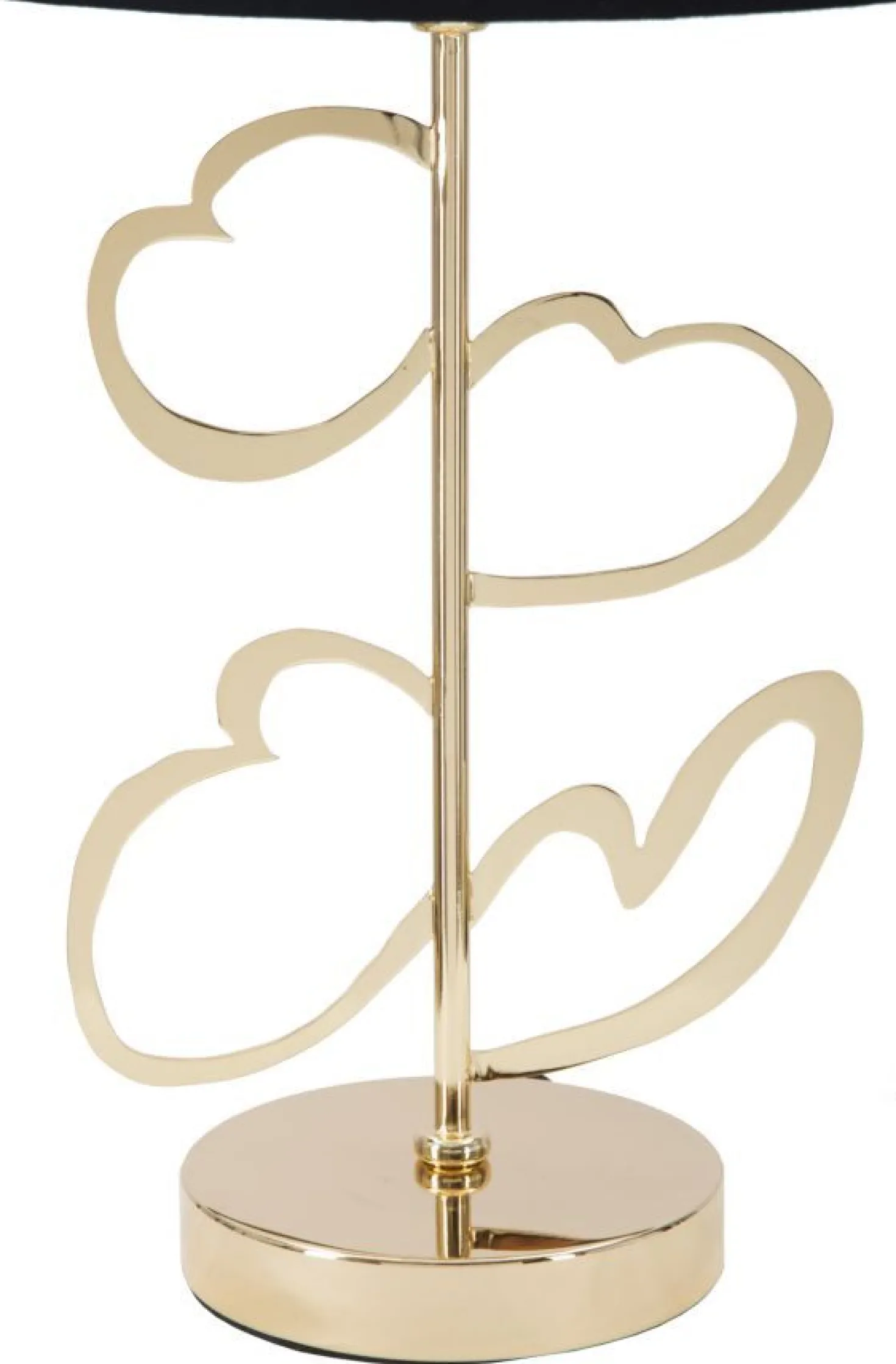 Lampe de table Glam métal doré abat-jour tissu noir