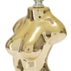 Lampe de table Glam Woman céramique dorée abat-jour tissu beige