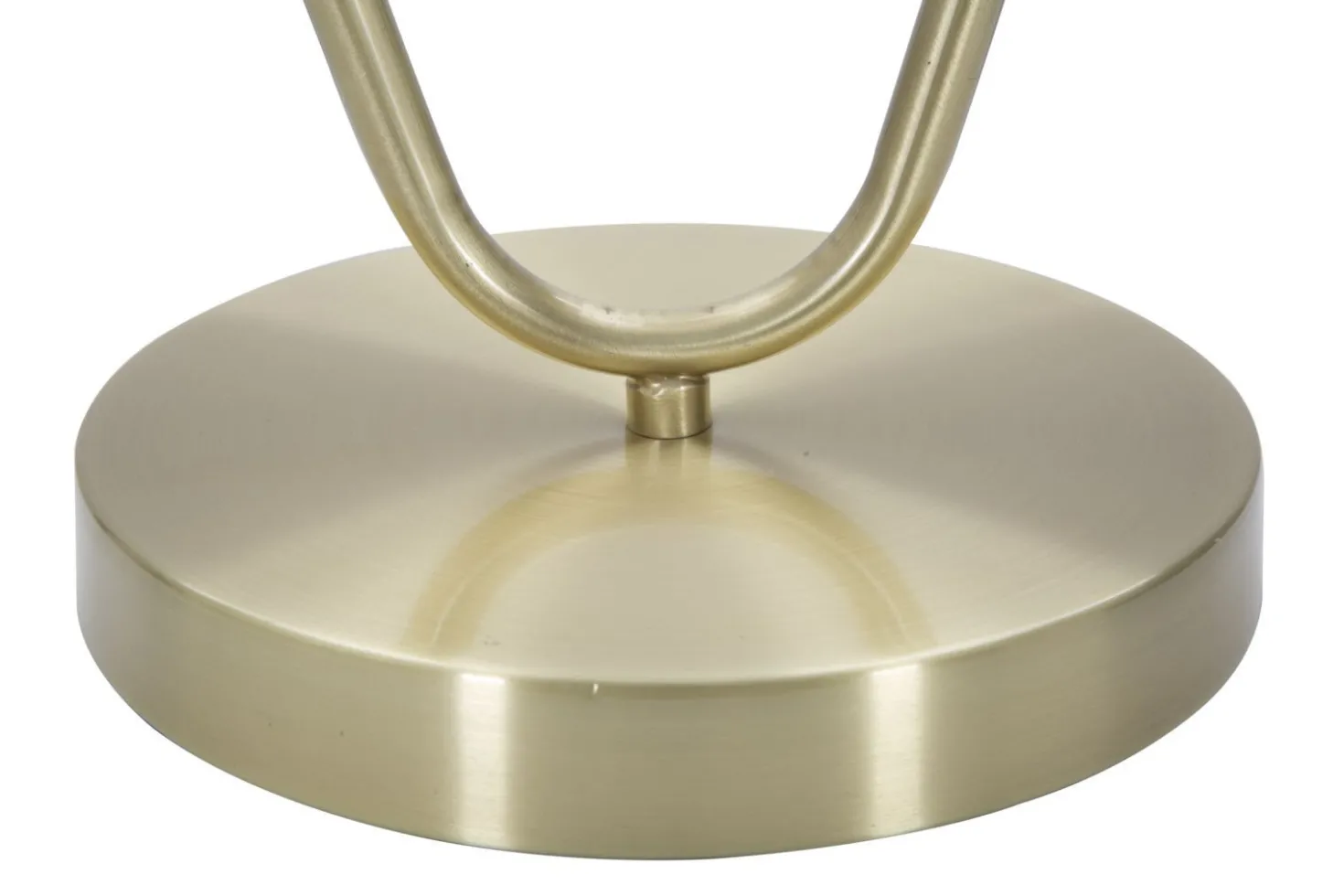 Lampe de table Glamy métal doré et verre blanc