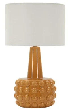 Lampe de table Gress Moutarde abat-jour Blanc