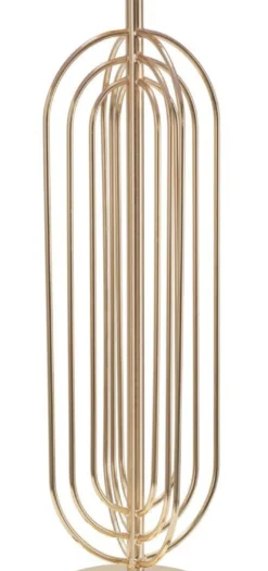 Lampe de table Krista Métal Doré abat-jour Tissu Rose