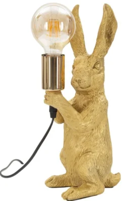 Lampe de table lapin doré