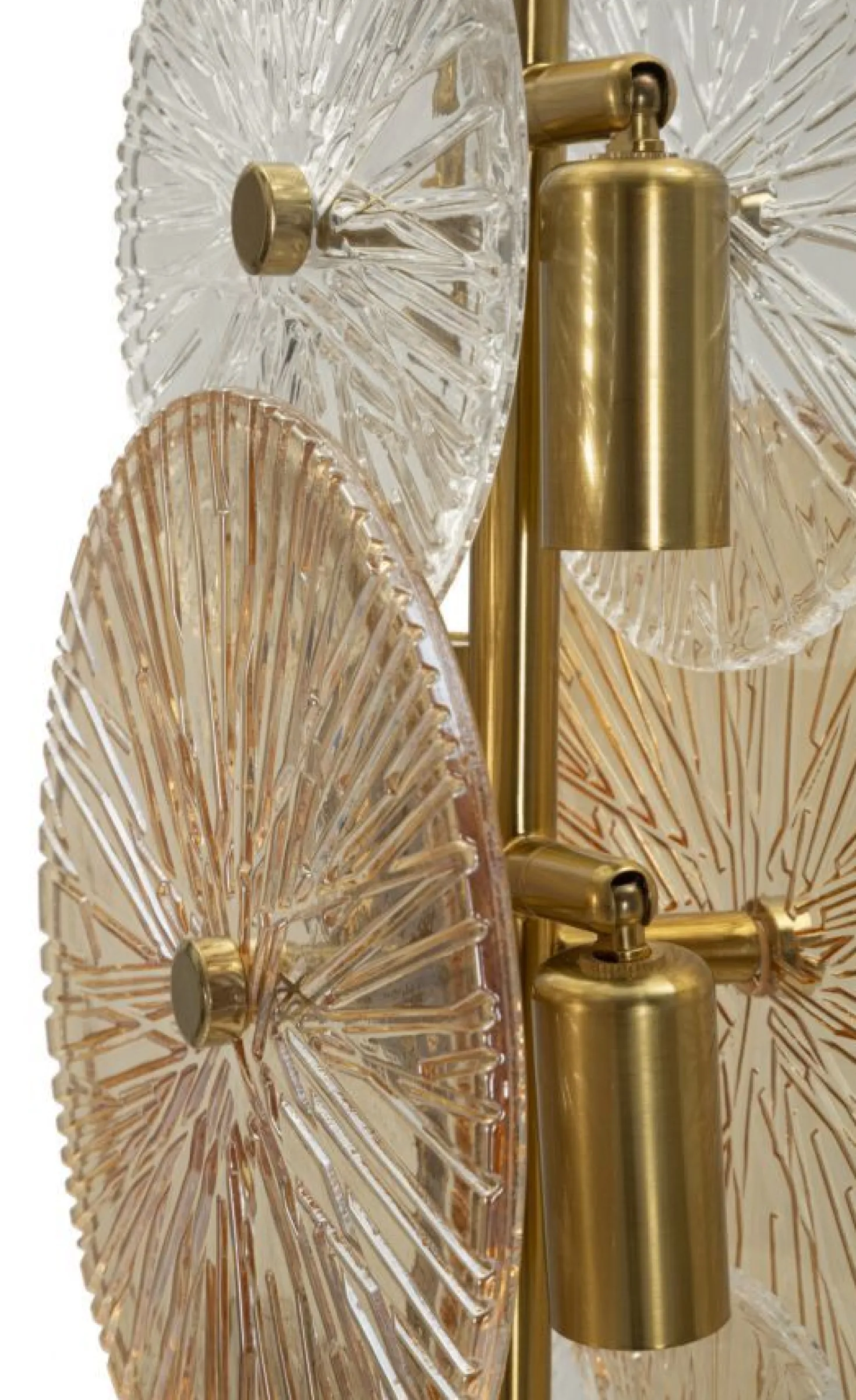 Lampe de table Osaka verre transparent et doré