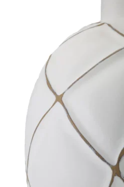 Lampe de table résine décorations géométriques abat-jour tissu beige