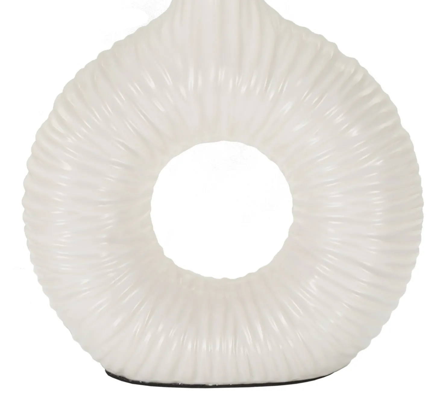 Lampe de table Seta Céramique Blanche abat-jour Tissu Blanc