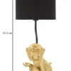 Lampe de table Singe doré abat-jour Tissu Noir