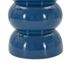 Lampe de table Torr Céramique bleue abat-jour blanc