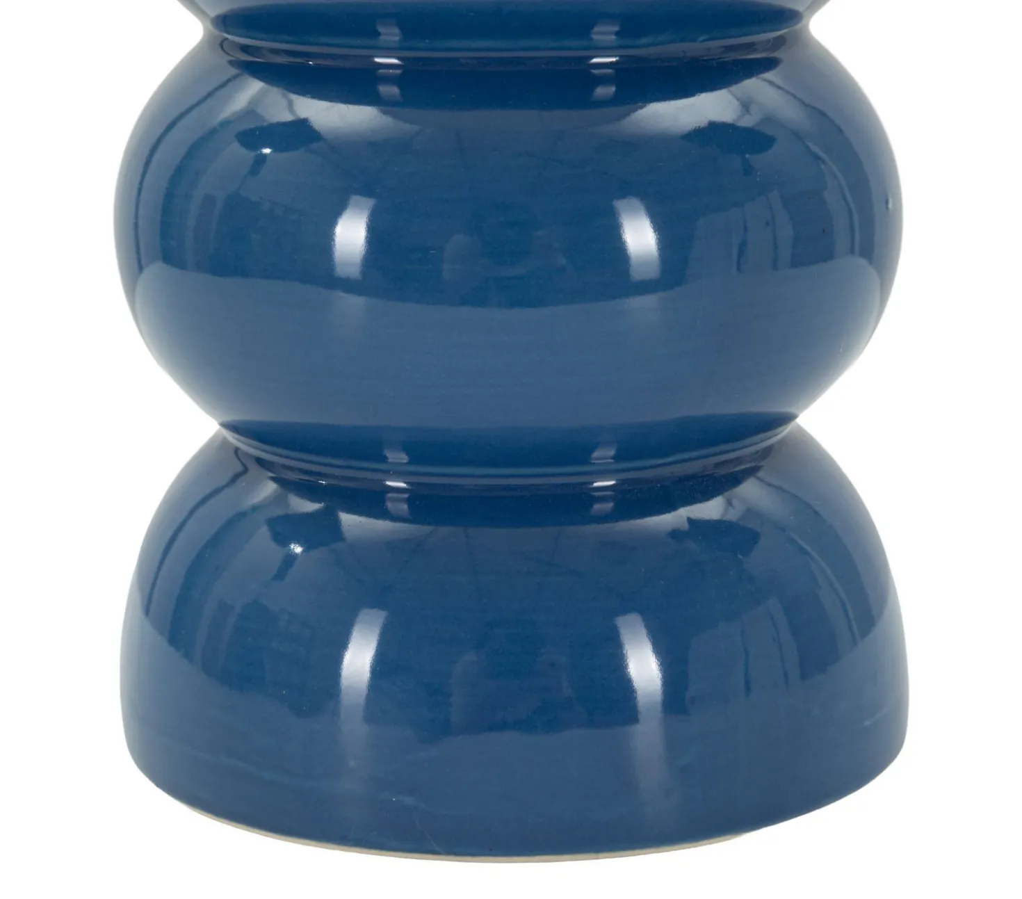Lampe de table Torr Céramique bleue abat-jour blanc