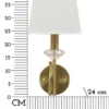 Lampe murale Salzburg dorée avec abat-jour blanc