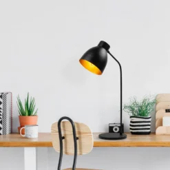 Lampe à poser Mahel H60cm Métal Noir