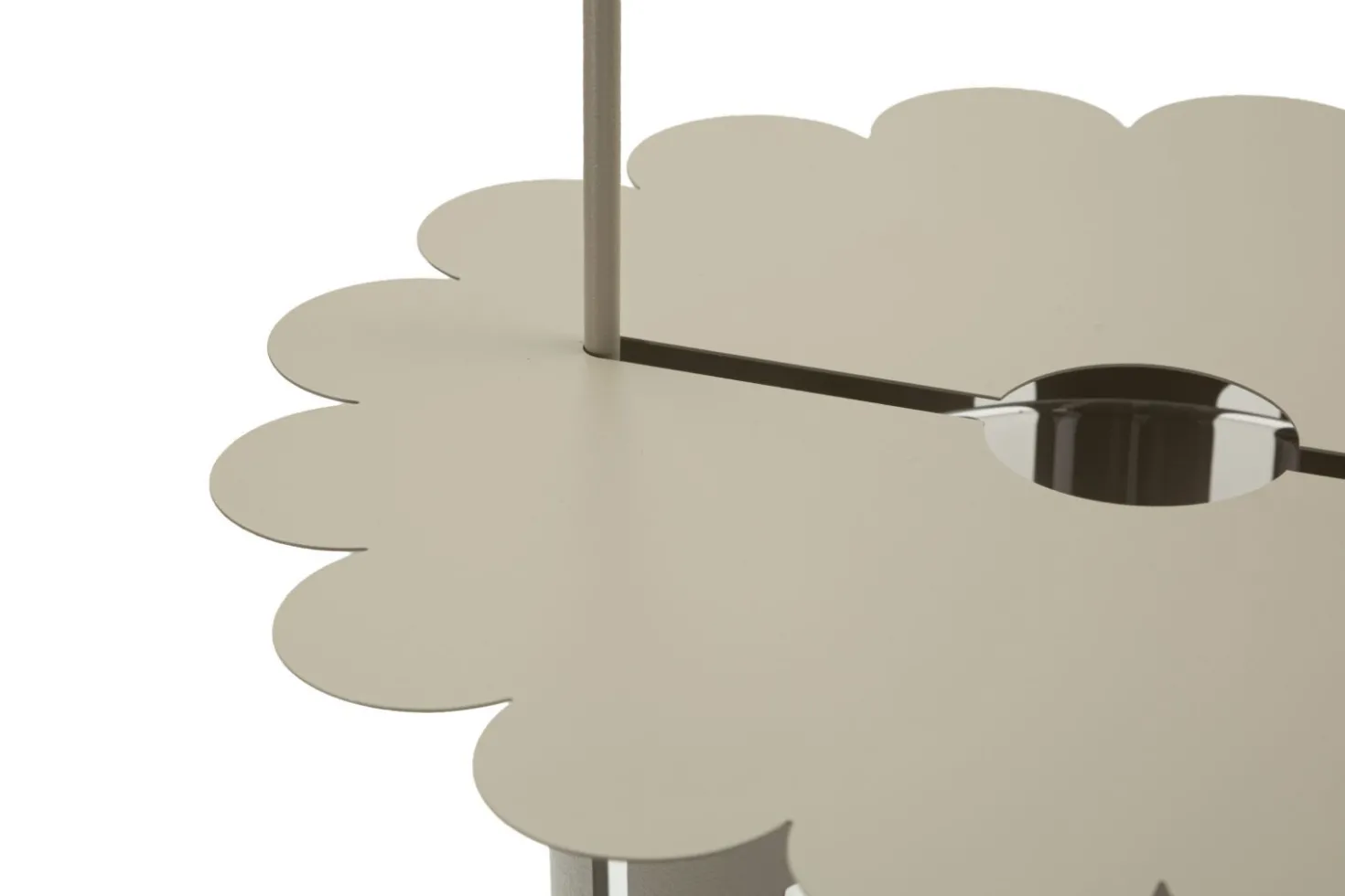 Lanterne Saturn métal gris tourterelle
