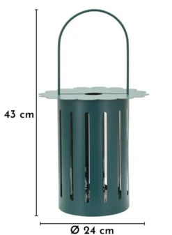 Lanterne Saturn satinée bleu canard