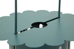 Lanterne Saturn satinée bleu canard
