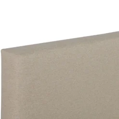 Lit-coffre complet avec tablettes et ports USB intégrés Lukas 160x200cm Tissu Taupe clair