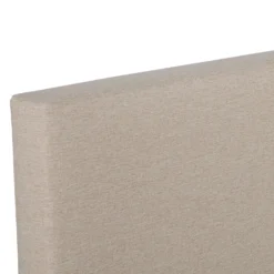 Lit-coffre complet avec tablettes et ports USB intégrés Lukas 180x200cm Tissu Taupe clair