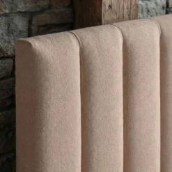 Lit Coffre Songe + Sommier Tissu Beige 180cm