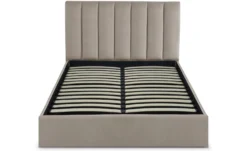 Lit Coffre Songe + Sommier Velours Taupe 140cm