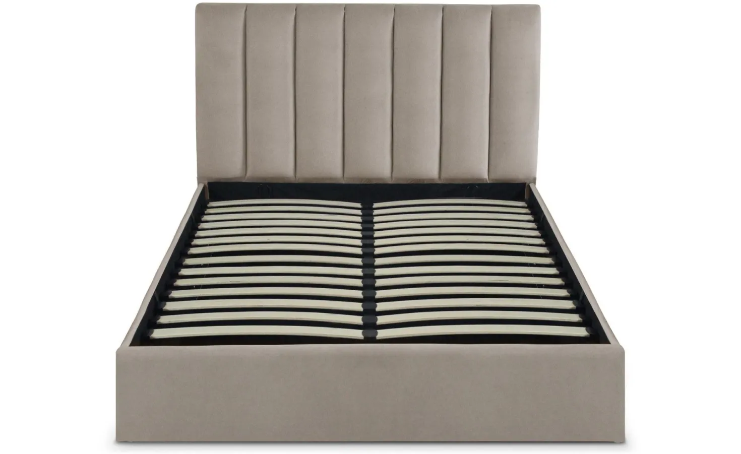 Lit Coffre Songe + Sommier Velours Taupe 140cm