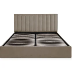Lit Coffre Songe + Sommier Velours Taupe 180cm