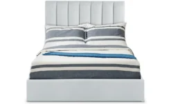 Lit Coffre Songe + Sommier Velours Argent 140cm
