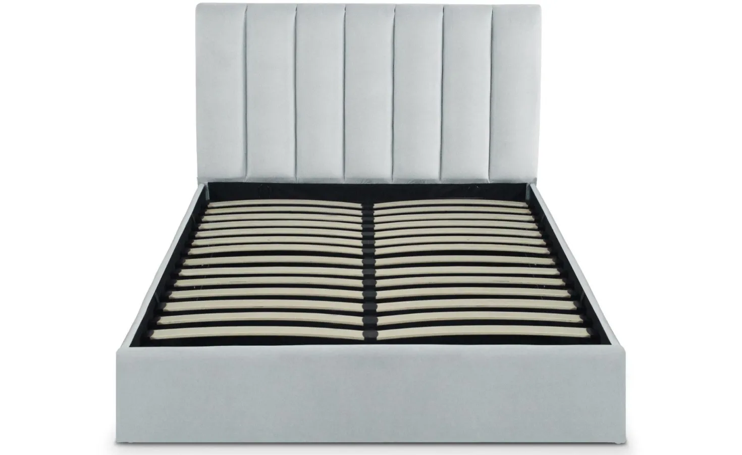 Lit Coffre Songe + Sommier Velours Argent 140cm