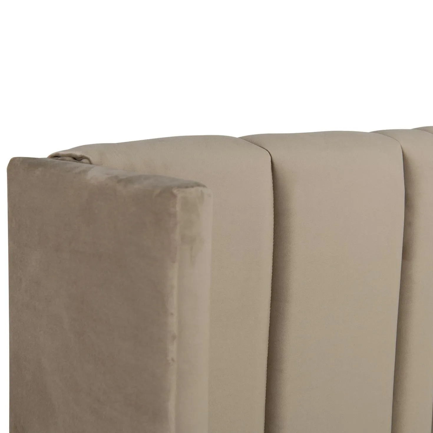 Lit complet avec sommier relevable prises USB et lumières intégrées Line 140x190cm Velours Taupe
