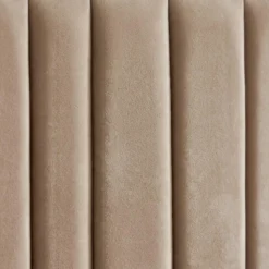 Lit complet avec sommier relevable prises USB et lumières intégrées Line 180x200cm Velours Taupe