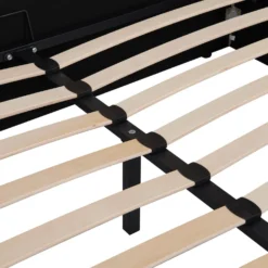Lit complet avec sommier relevable prises USB et lumières intégrées Line 180x200cm Velours Taupe