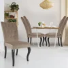 Lot de 2 chaises Beata velours Taupe