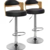 Lot de 2 chaises de bar Ruben Chêne Clair & Noir