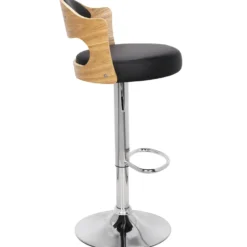 Lot de 2 chaises de bar Ruben Chêne Clair & Noir