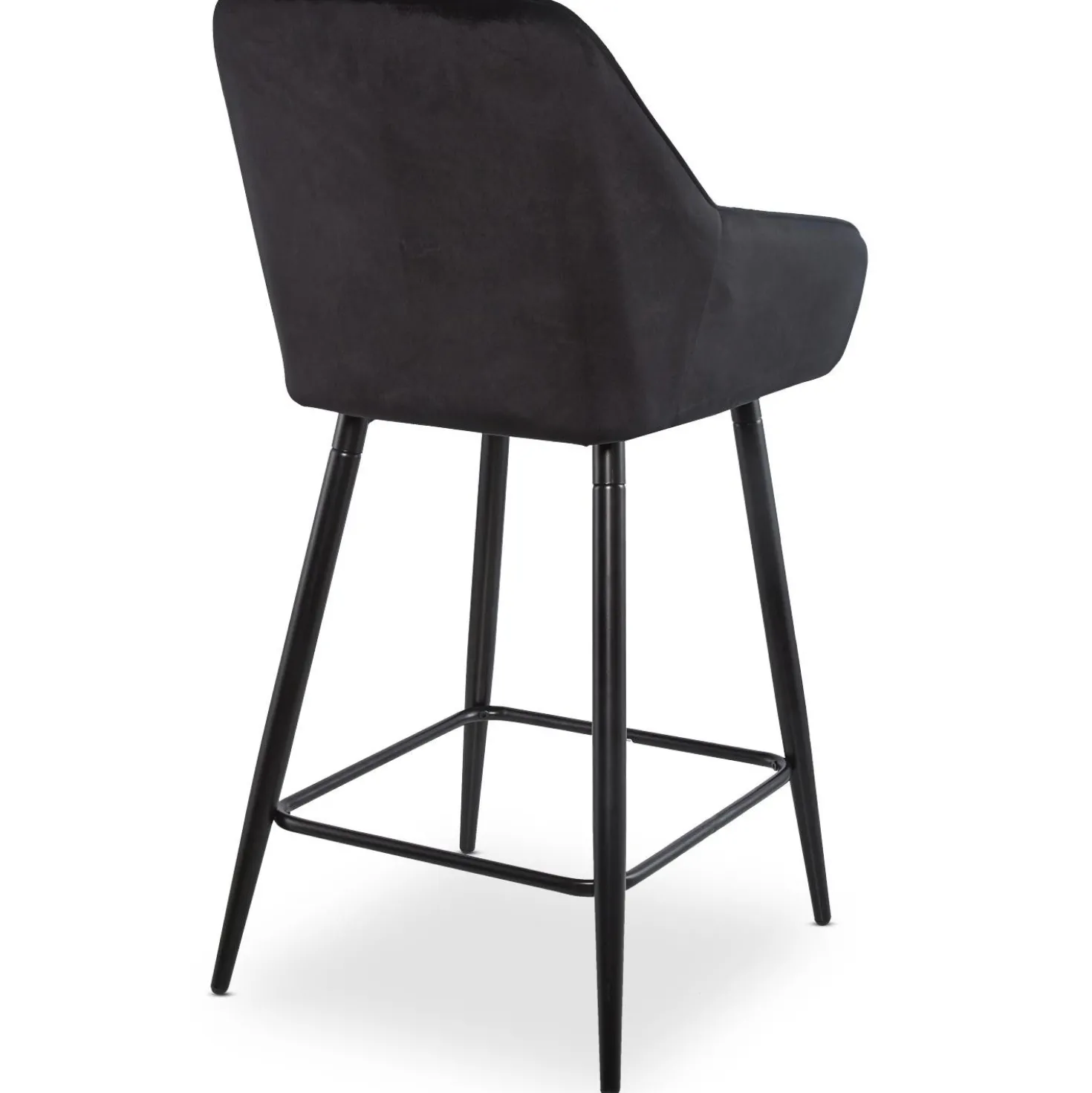 Lot de 2 chaises de bar Veronika Velours Noir