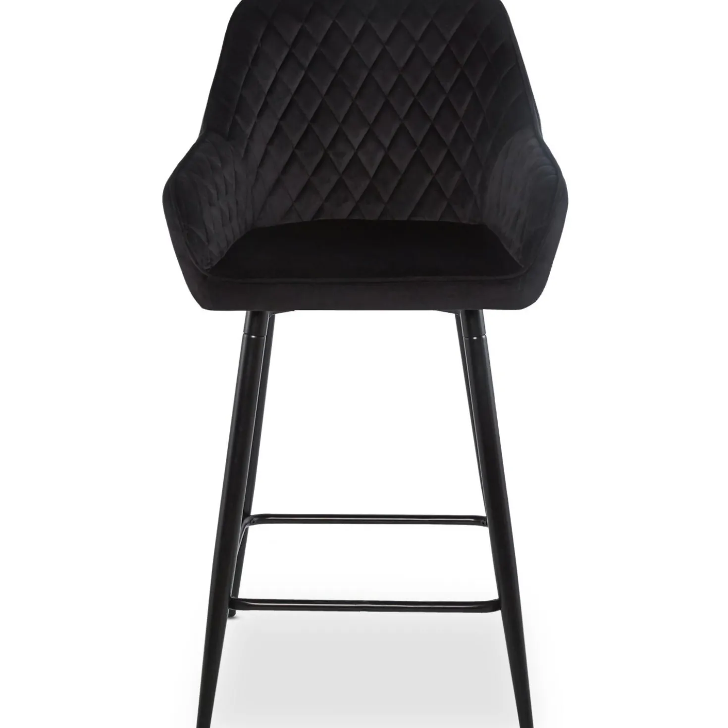 Lot de 2 chaises de bar Veronika Velours Noir