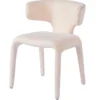 Lot de 2 chaises design dossiers arrondis Cotony Tissu Beige