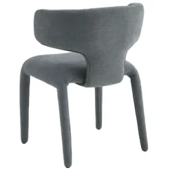 Lot de 2 chaises design dossiers arrondis Cotony Tissu Gris
