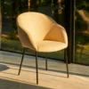 Lot de 6 chaises design enveloppant Ingrid Tissu beige