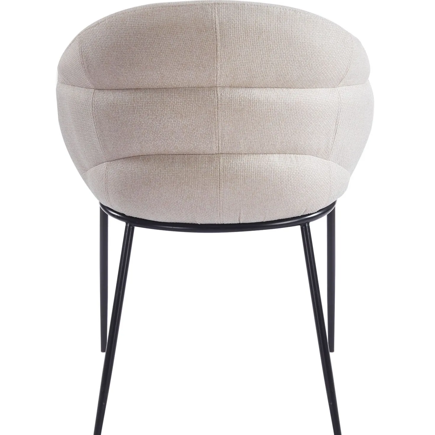 Lot de 8 chaises design enveloppant Ingrid Tissu beige