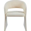Lot de 2 chaises design Tootsie Tissu bouclette Crème
