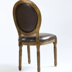 Lot de 20 chaises de style médaillon Louis XVI Simili (P.U) Marron bois patiné Or