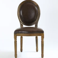 Lot de 20 chaises de style médaillon Louis XVI Simili (P.U) Marron bois patiné Or